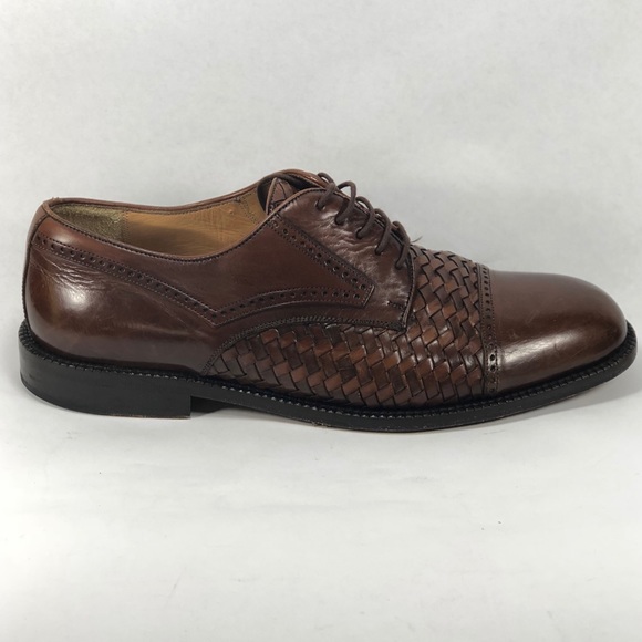 Mezlan Other - Mezlan Valencia Brown Leather Weaved CapToe Oxford